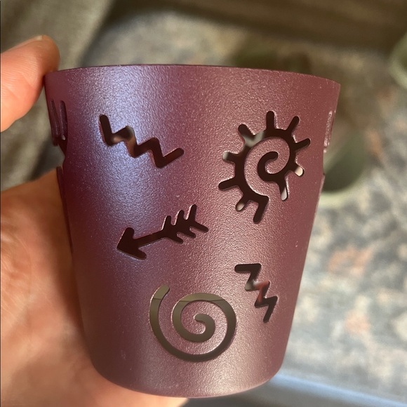 PartyLite Purple Maroon Metal Desert Kokopelli lizard Gecko Candle Holders set - Picture 7 of 7